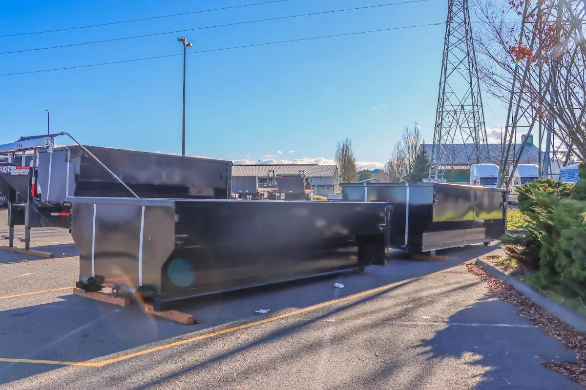Roll-off dumpster ready for waste disposal at job site for 30 Yard Dumpster Rental in Tredyffrin